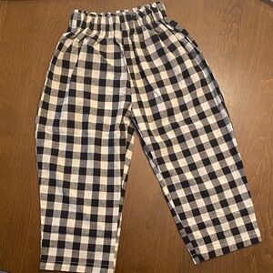 Gingham Pull-On Pants